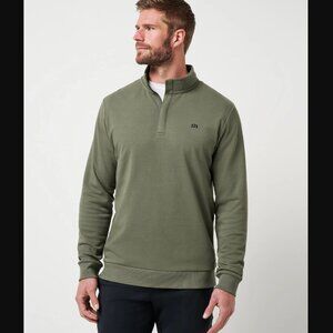 Travis Mathew Cloud Quarter Zip 2.0 Green Mens Sz. L